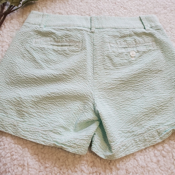 J. Crew Mint Green & White Seersucker Shorts - Picture 4 of 7